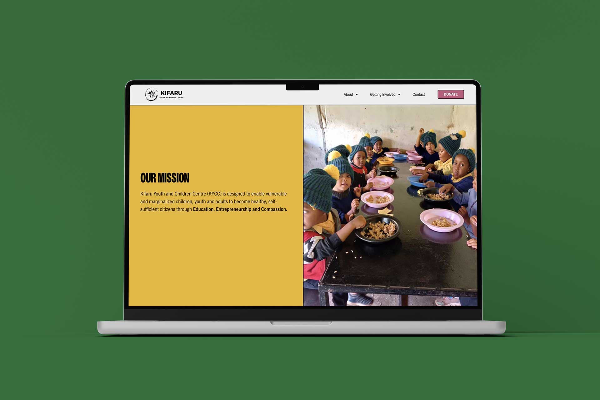 Kifaru Youth nonprofit website preview